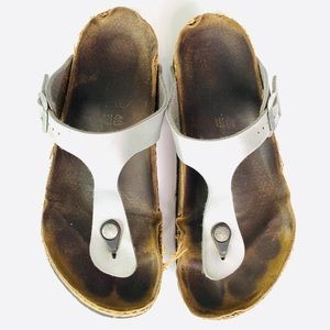 Birkenstock Sandal Silver Brown Size 40